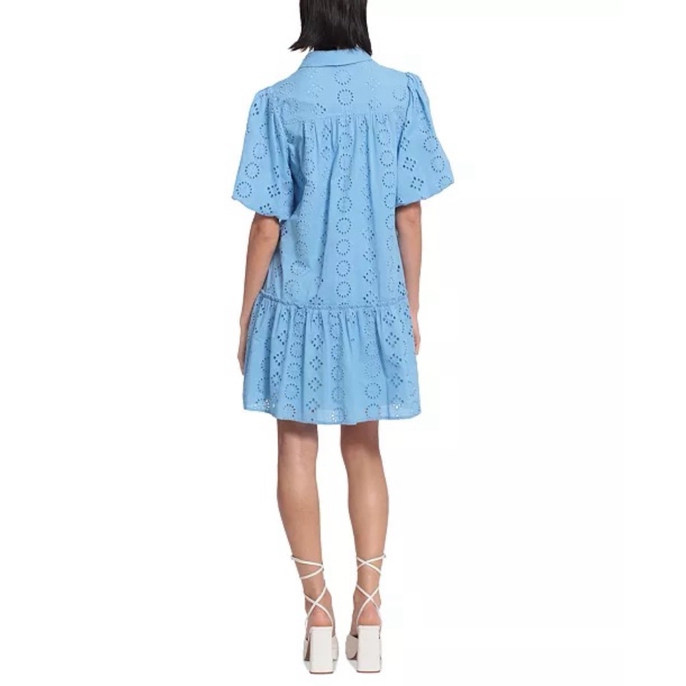 Donna Morgan Button Down Eyelet Shirt Dress - Picture 3 of 16